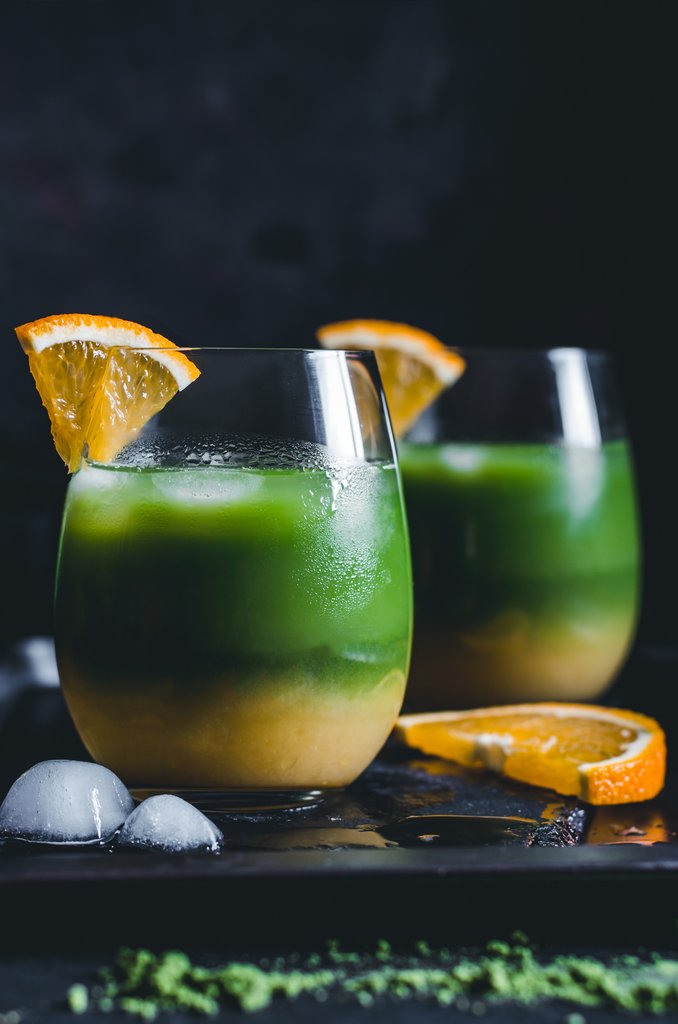 Matcha orange juice