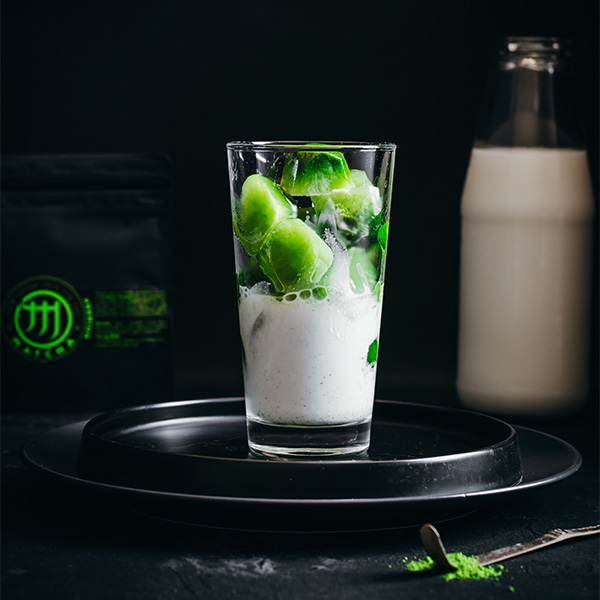 M Matcha ice cubes