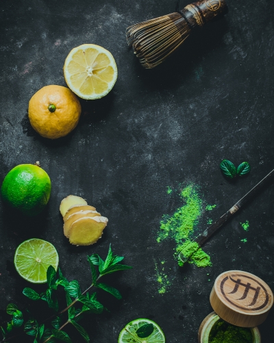 M Matcha lemonade with ginger and mint